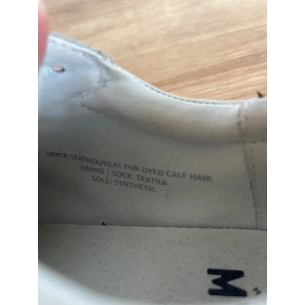 Madewell Kickoff Trainer Sneakers in Leather and Spot Dot Calf Hair Size 9.5 - Picture 7 of 11